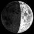 Фаза Луны. Освещенность поверхности Луны = 43%.