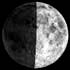 Фаза Луны. Освещенность поверхности Луны = 49%.