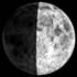 Фаза Луны. Освещенность поверхности Луны = 53%.