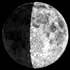 Фаза Луны. Освещенность поверхности Луны = 57%.