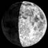 Фаза Луны. Освещенность поверхности Луны = 58%.