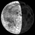 Фаза Луны. Освещенность поверхности Луны = 58%.