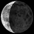 Фаза Луны. Освещенность поверхности Луны = 30%.