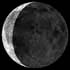 Фаза Луны. Освещенность поверхности Луны = 21%.